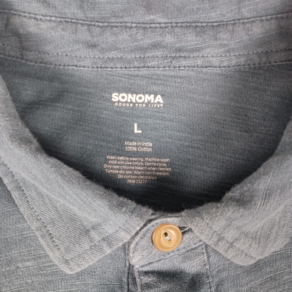Sonoma Goods For Life Large Retro Striped‎ Mens Polo Shirt - Picture 3 of 8